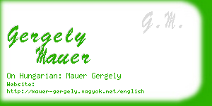 gergely mauer business card